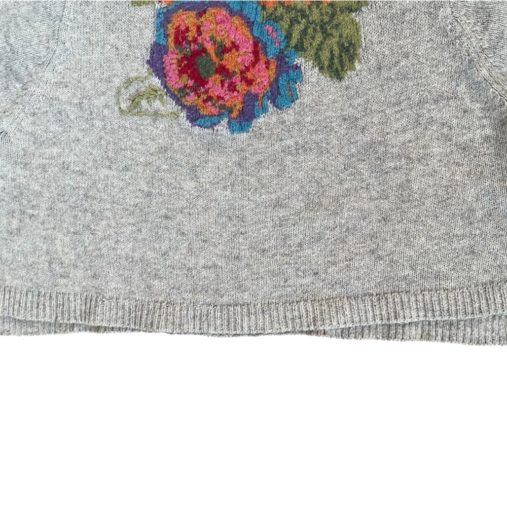 Angel of the North Anthropologie Poncho Style Floral Coquette Balletcore Knit - Picture 8 of 11